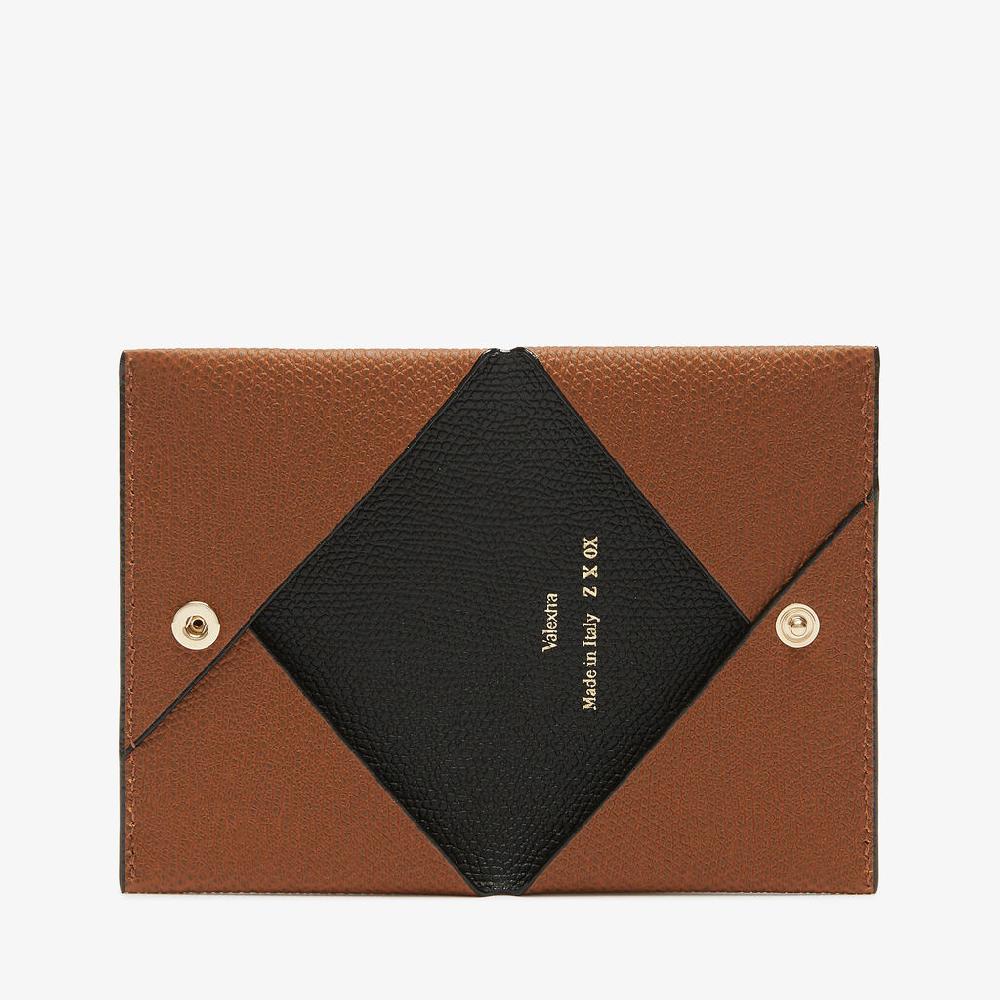 Valextra Portafoglio da Uomo di Lusso in Pelle Marrone e Nera | Valextra Offerte