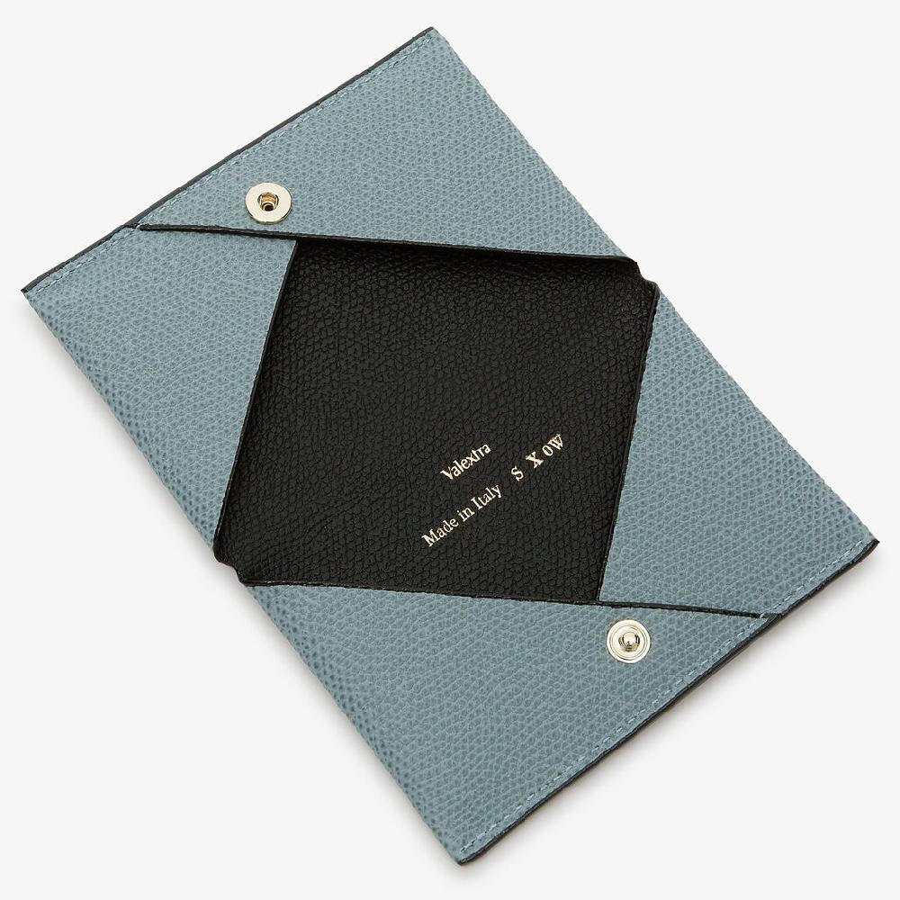 Valextra Porta carte piccolo di Lusso in Pelle Blu e Nera | Valextra Hotsell