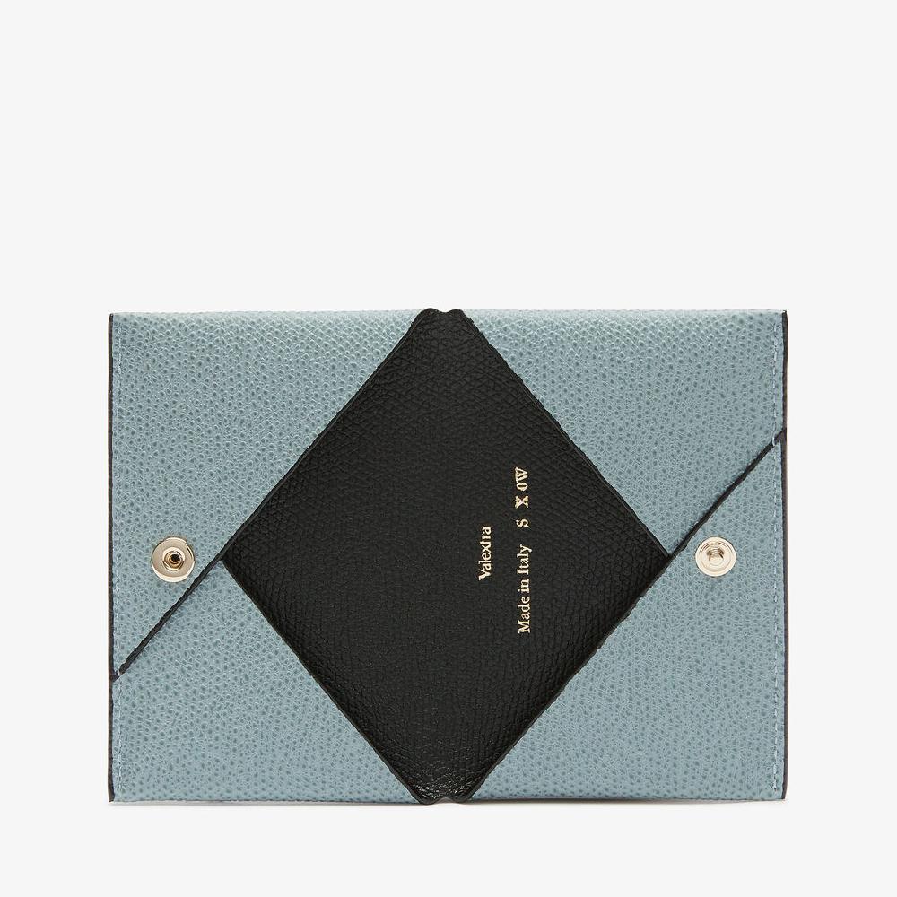 Valextra Porta carte piccolo di Lusso in Pelle Blu e Nera | Valextra Hotsell
