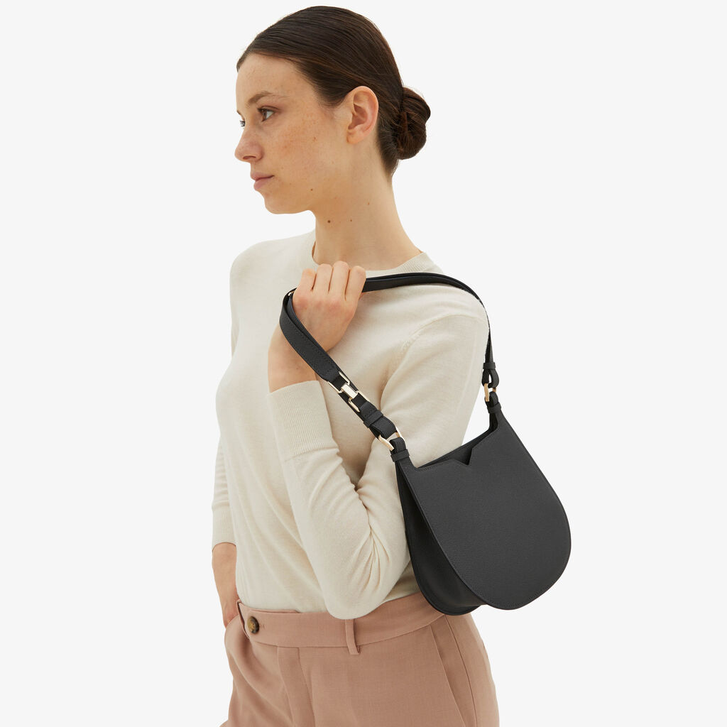 Valextra Borsa weekend Mini da Donna in Pelle Grigia | Valextra Hobo Outlet