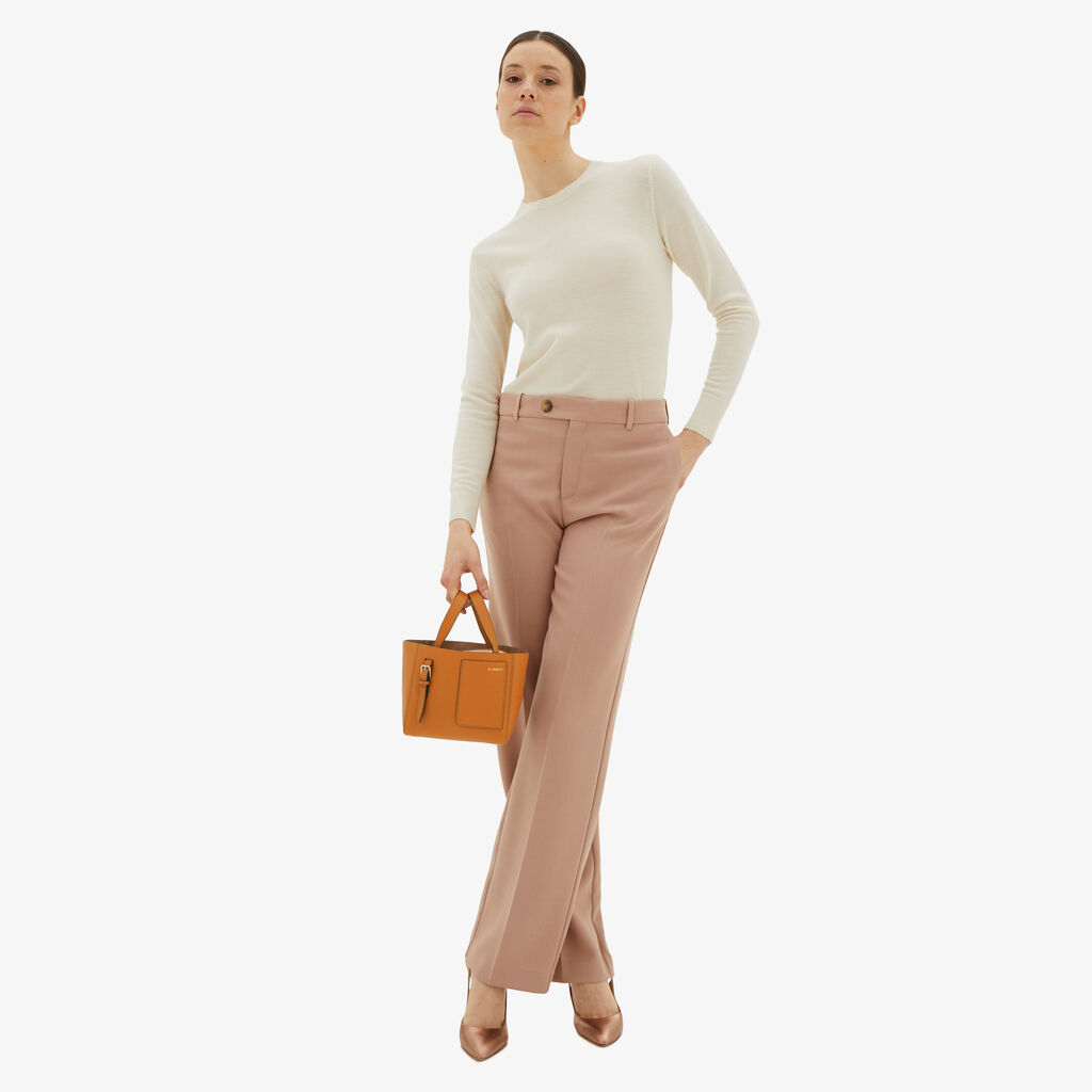 Valextra Borsa Secchiello da Donna in Pelle Marrone rigida | Valextra Soft 2025