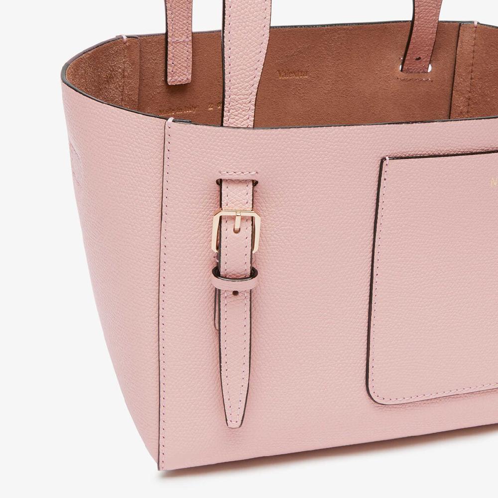 Valextra Borsa Secchiello da Donna di Lusso in Pelle Rosa | Valextra Soft Italy