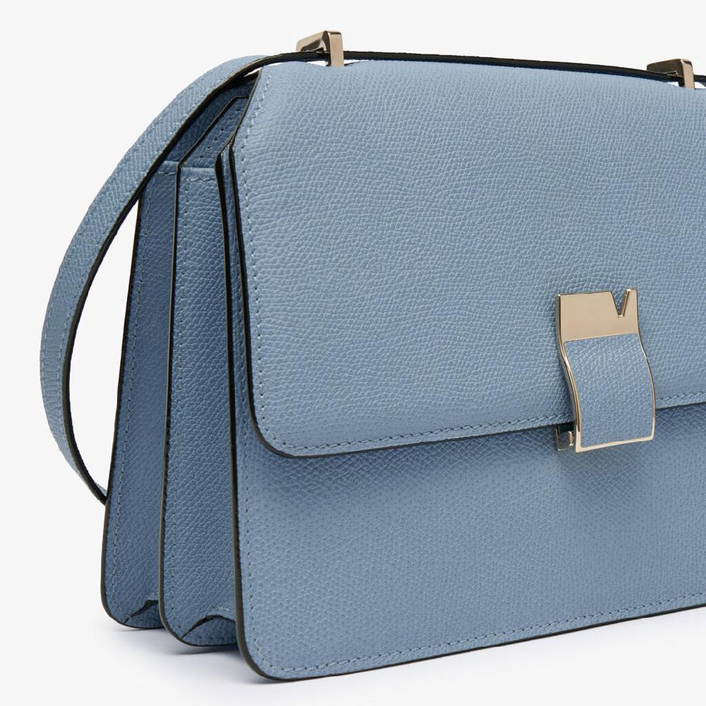 Valextra Borsa tracolla da Donna di Lusso in Pelle Azzurra | Valextra In Linea