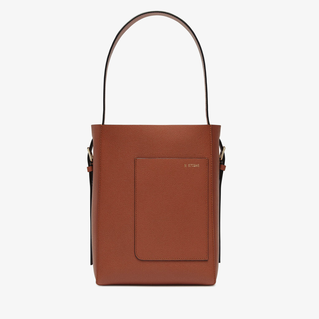 Valextra Borsa a secchiello da Donna Mini in Pelle Marrone | Valextra Soft