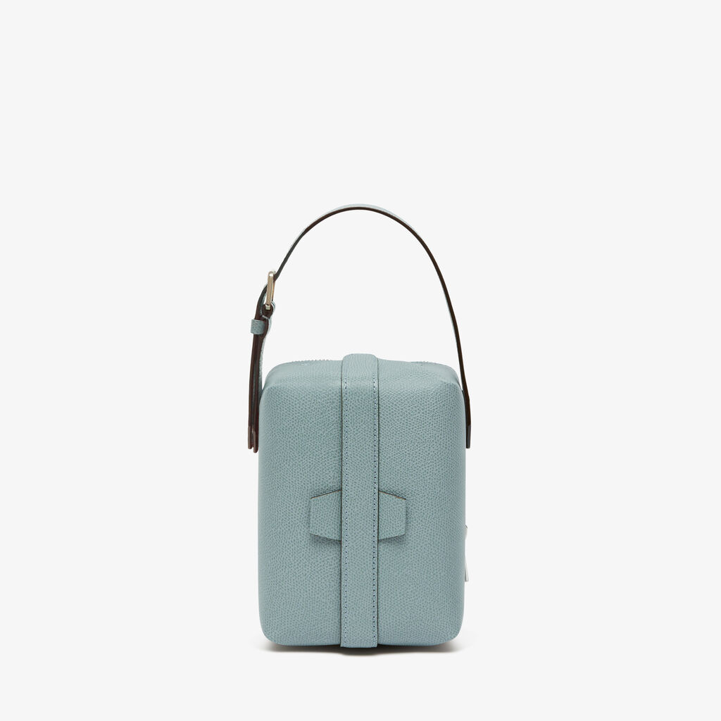 Valextra Valextra Tric Trac: Borsa a mano Mini in Pelle Blu Soddisfazione Garantita