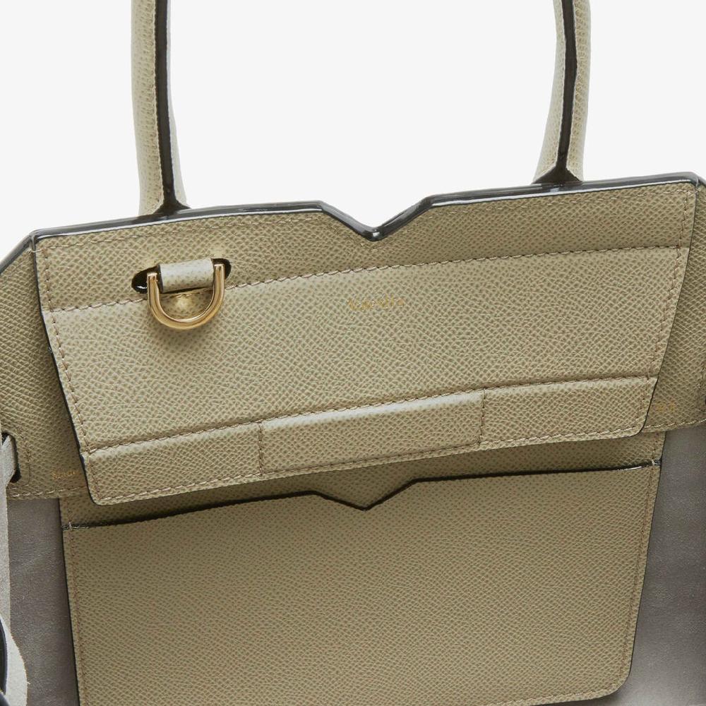 Valextra Borsa a due manici Donna Mini in Pelle Verde tundra | Valextra Negozi Online