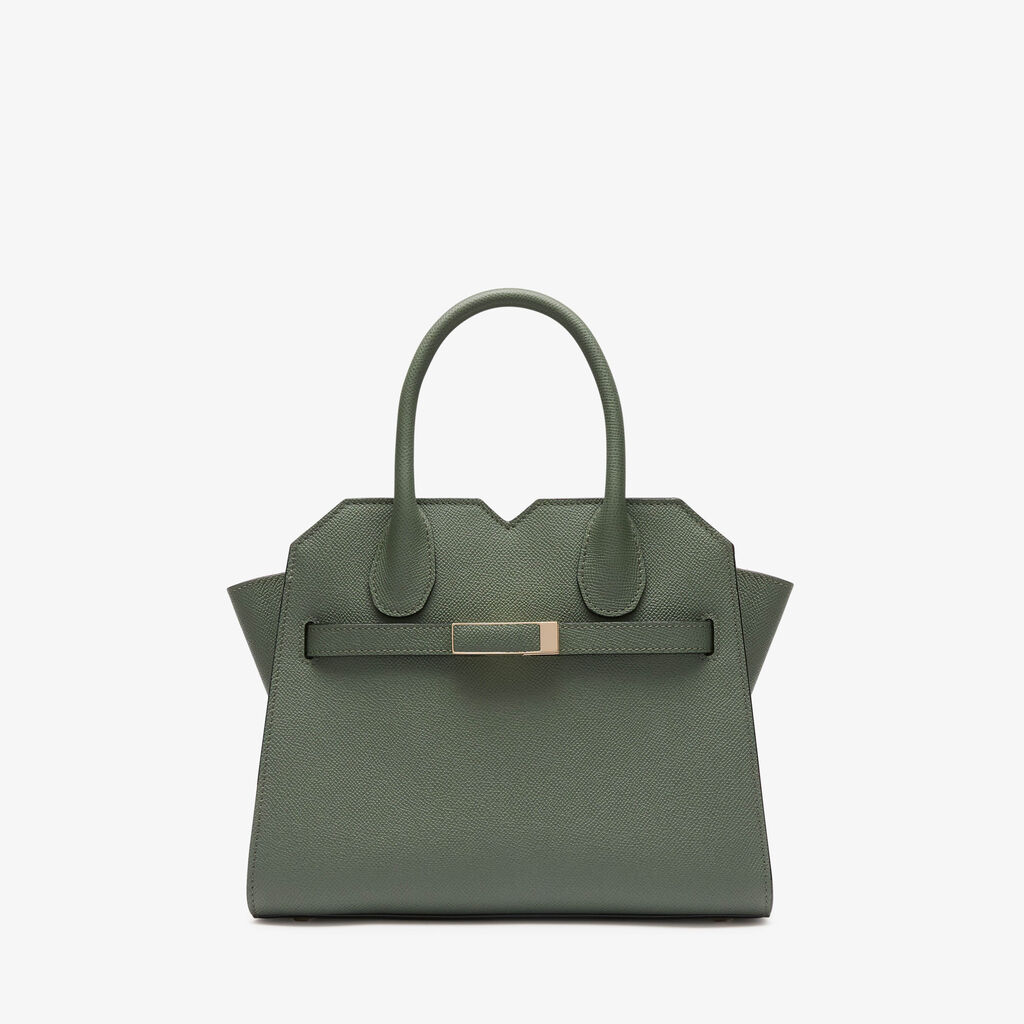 Valextra Borsa due manici da Donna in Pelle Verde di Lusso | Valextra