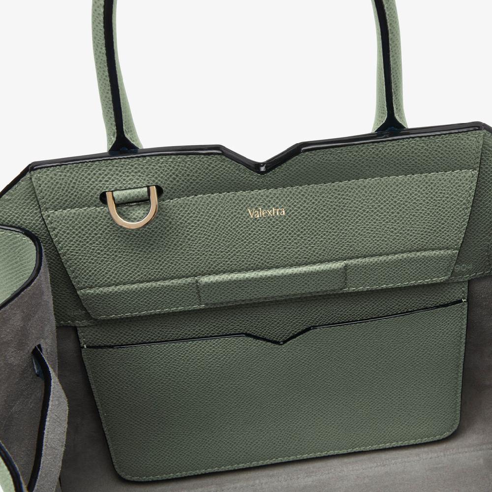 Valextra Borsa due manici da Donna in Pelle Verde di Lusso | Valextra Acquista Ora