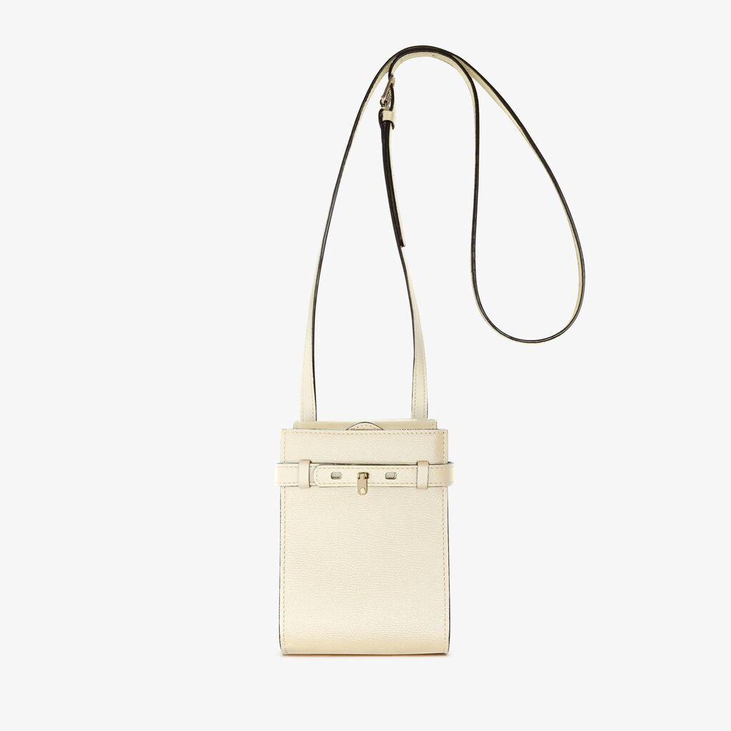 Valextra Borsa a tracolla Micro in Pelle Bianca | Valextra Brera