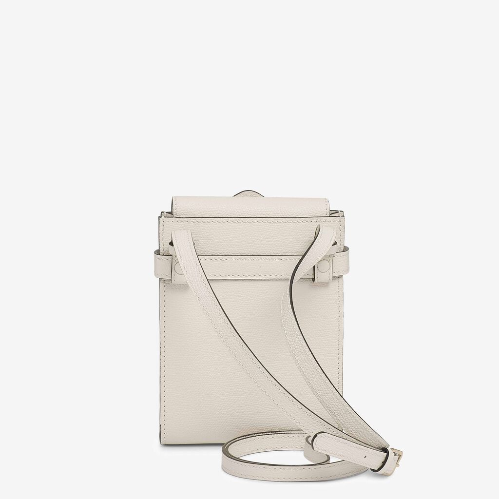 Valextra Borsa a tracolla Micro in Pelle Bianca | Valextra Brera Promozione Limitata