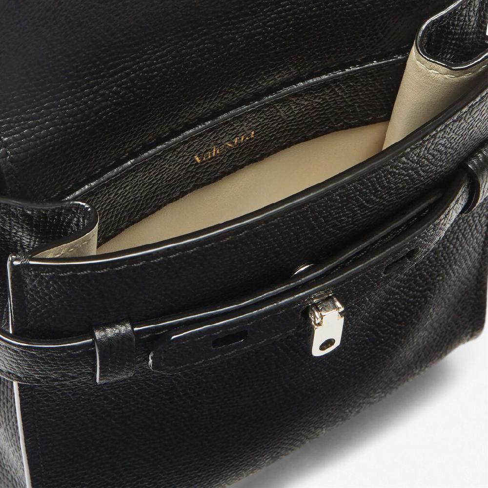 Valextra Borsa a tracolla slim Micro in Pelle Nera | Valextra Brera Fino Al -60%