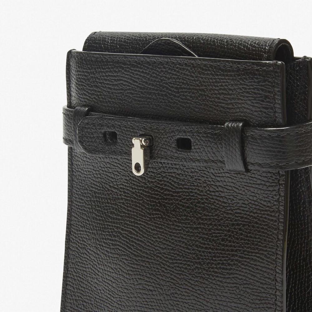 Valextra Borsa a tracolla slim Micro in Pelle Nera | Valextra Brera Fino Al -60%