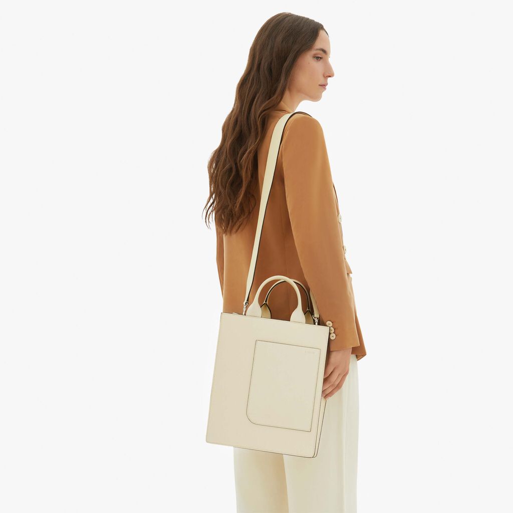 Valextra Tote bag Mini in Pelle Bianca | Valextra Boxy Affare Del Giorno