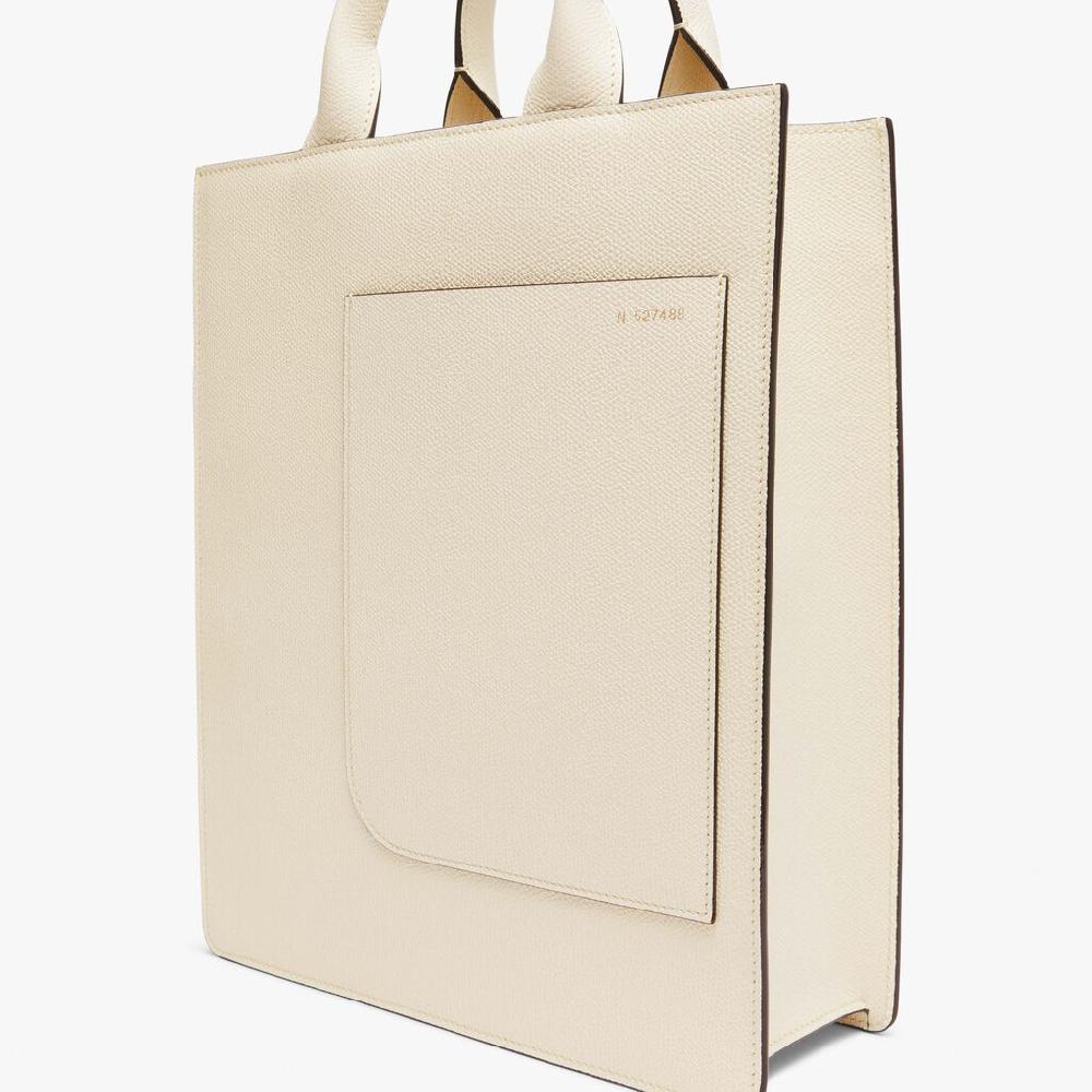 Valextra Tote bag Mini in Pelle Bianca | Valextra Boxy Affare Del Giorno