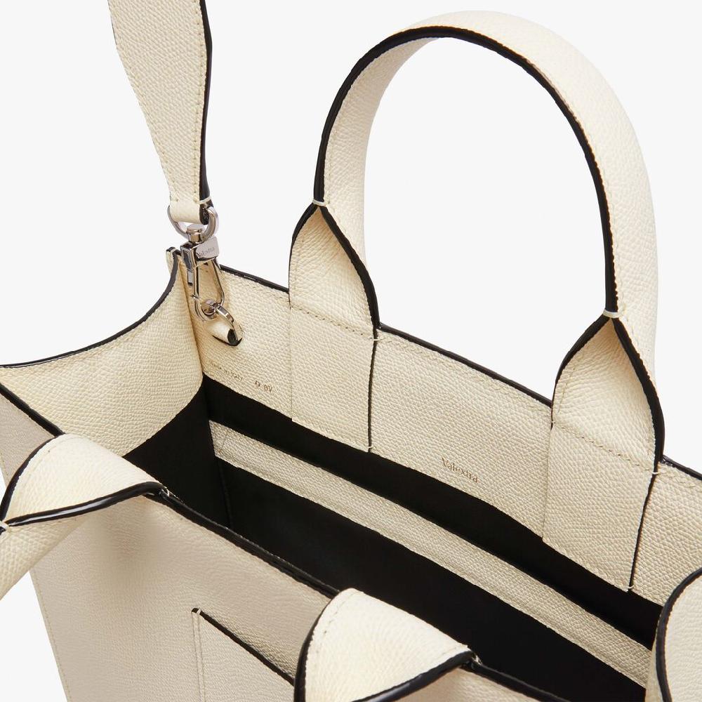 Valextra Tote bag Mini in Pelle Bianca | Valextra Boxy Affare Del Giorno