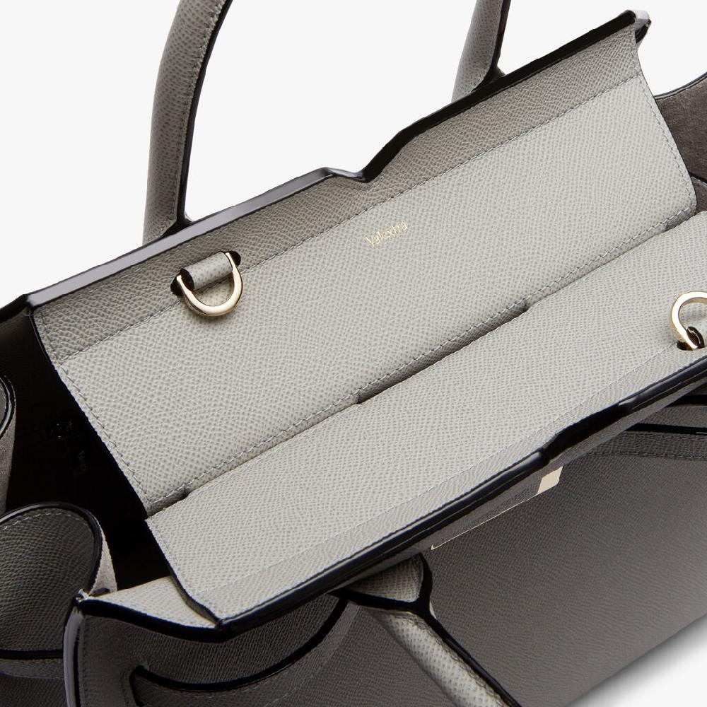 Valextra Borsa a due manici Donna di Lusso in Pelle Grigia chiara | Valextra Convenienza