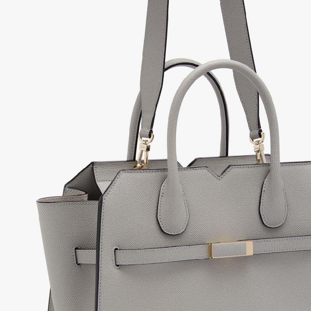 Valextra Borsa a due manici Donna di Lusso in Pelle Grigia chiara | Valextra Convenienza