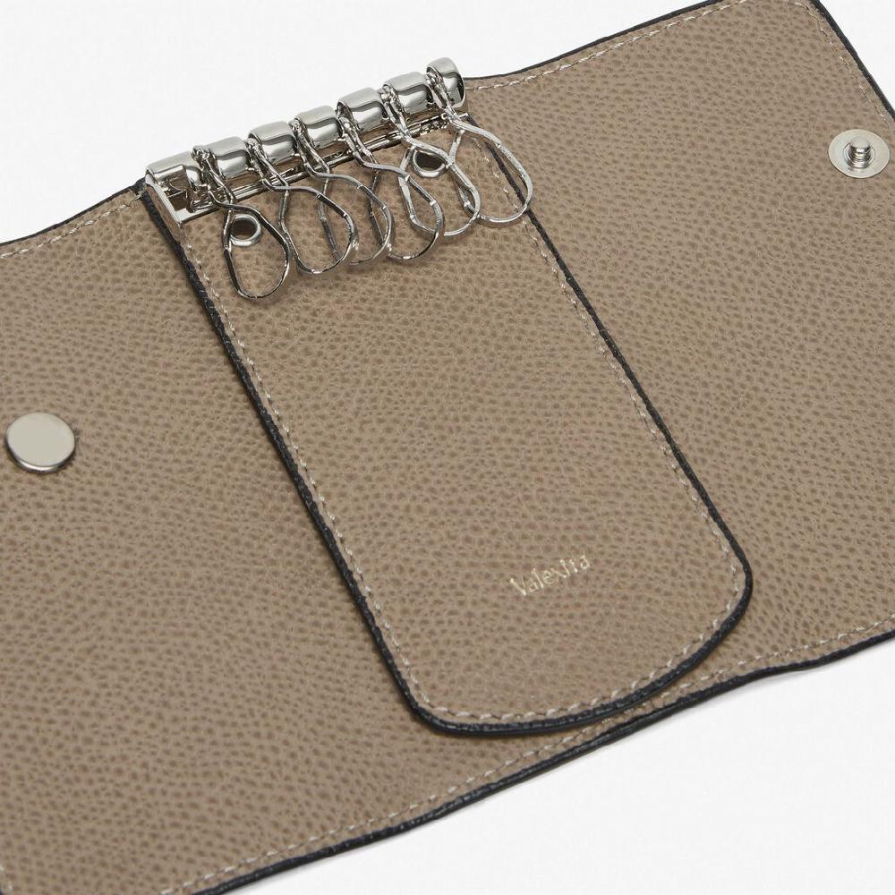 Valextra Portachiavi in Pelle Marrone Tortora | Valextra Novità