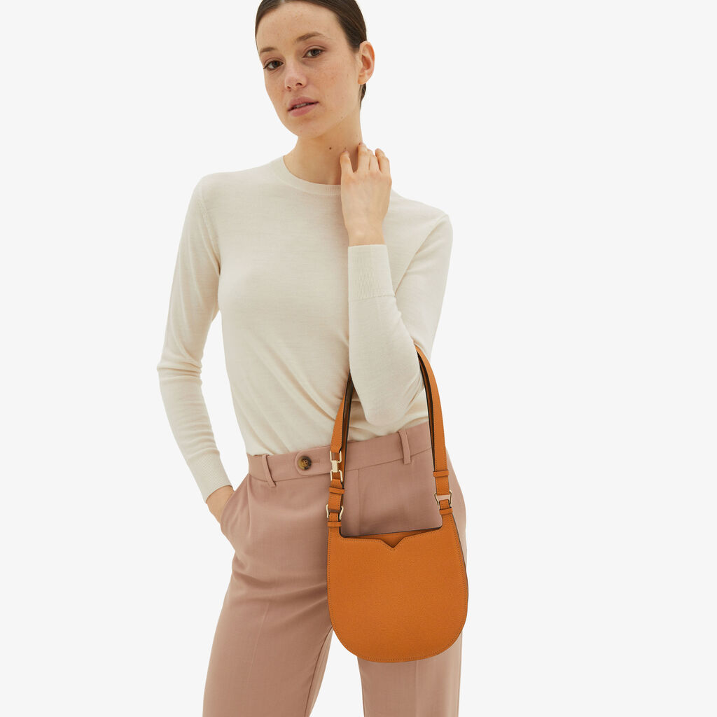 Valextra Borsa a spalla Mini in Pelle Marrone | Valextra Hobo Economico