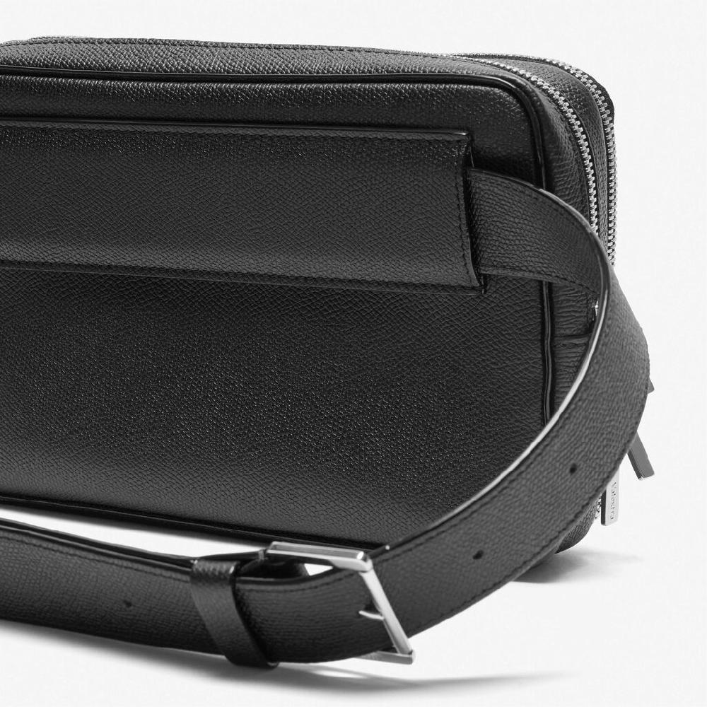 Valextra Marsupio a tracolla in Pelle Nera | Valextra V-Line Offerte