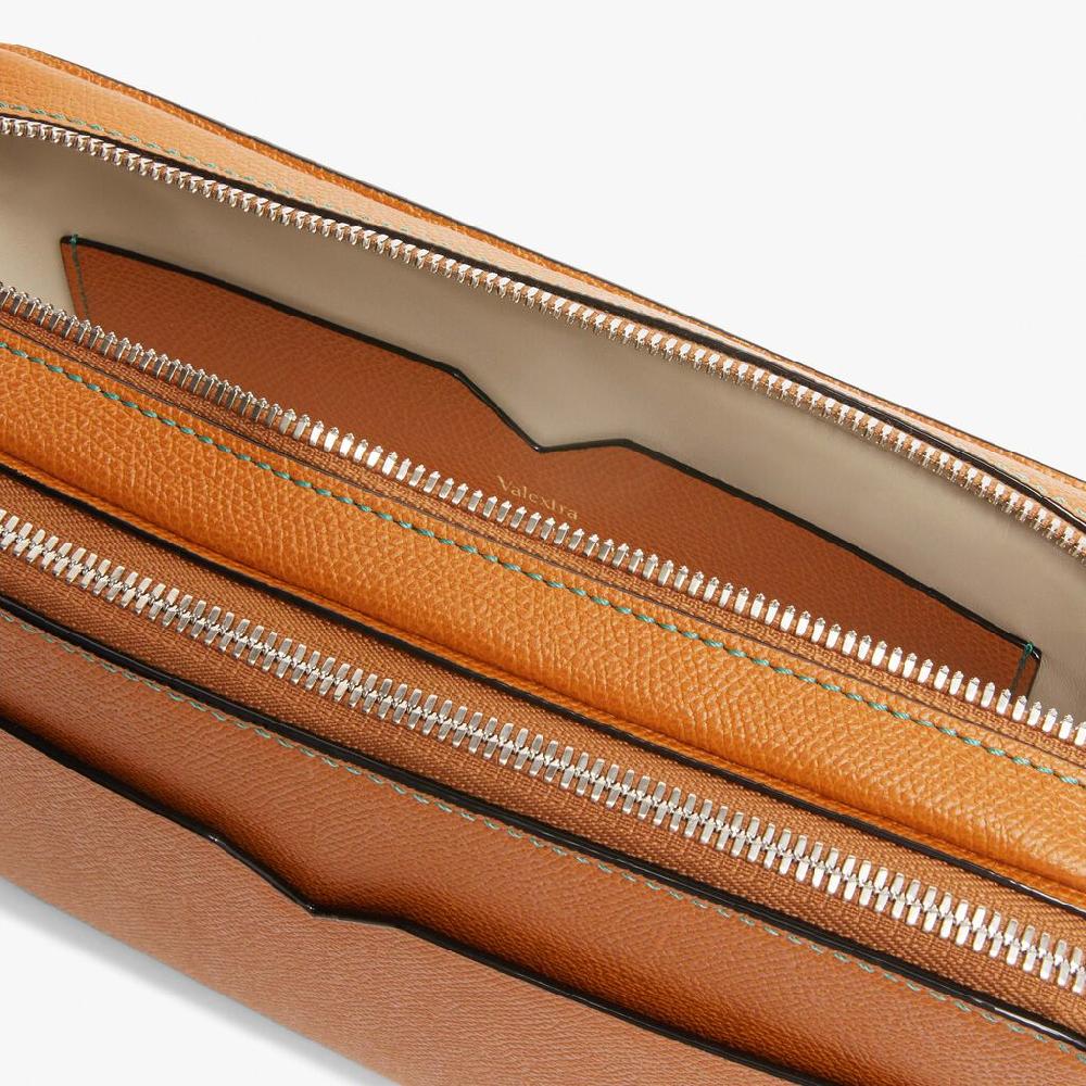 Valextra Marsupio a tracolla in Pelle Marrone | Valextra V-Line Hotsell