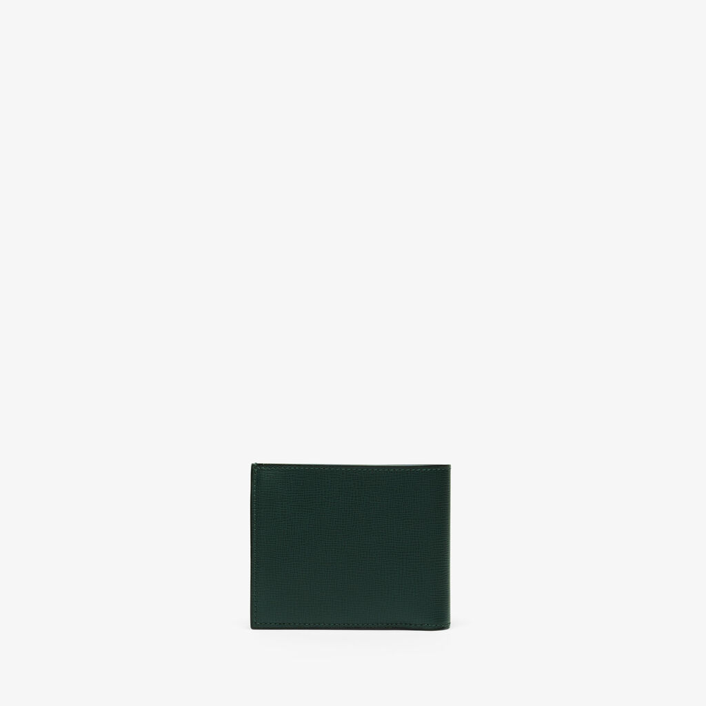 Valextra Portafoglio Bifold in Pelle Verde con portamonete | Valextra Vendita Calda