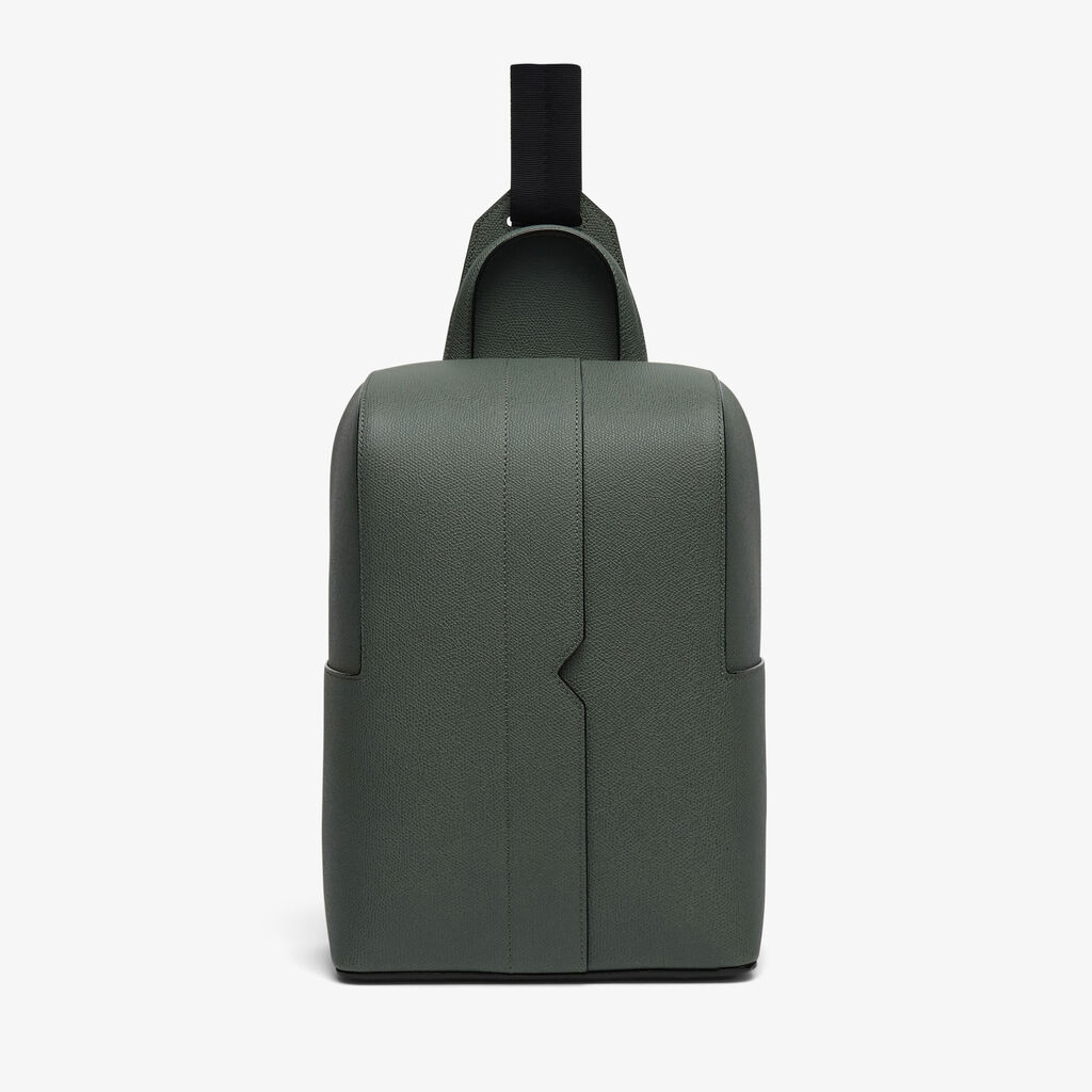 Valextra Zaino da Uomo in Pelle Verde di Lusso | Valextra V-Line