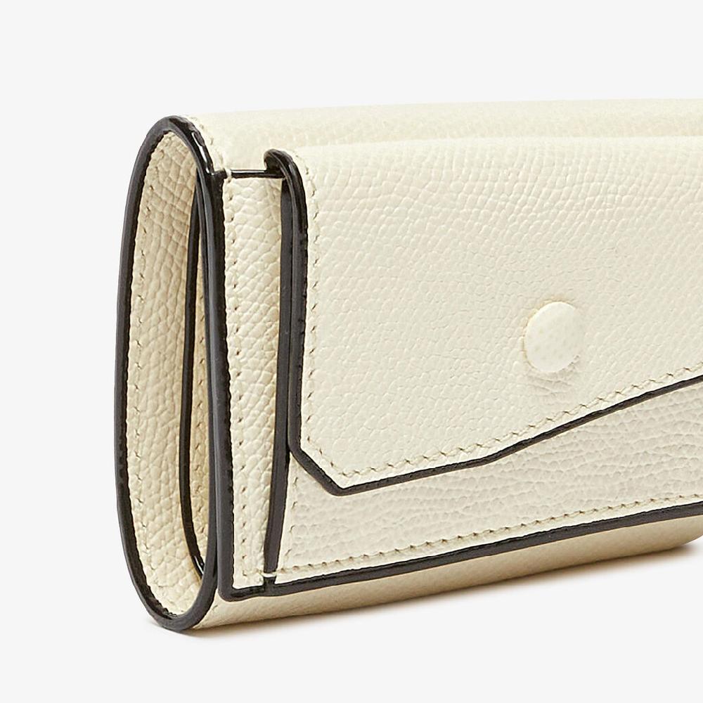 Valextra Portafoglio compatto Bifold in Pelle Bianca | Valextra Italia