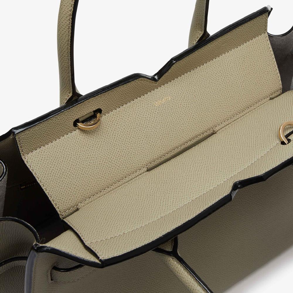 Valextra Borsa due manici Donna di Lusso in pelle Verde tundra | Valextra Prezzo Ridotto