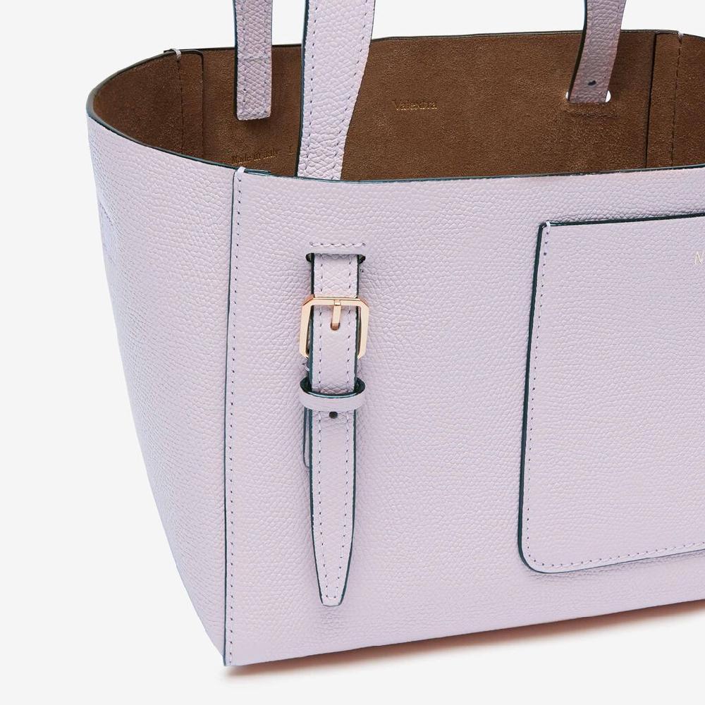 Valextra Borsa a secchiello Donna di Lusso in Pelle Lilla | Valextra Soft Sottocosto