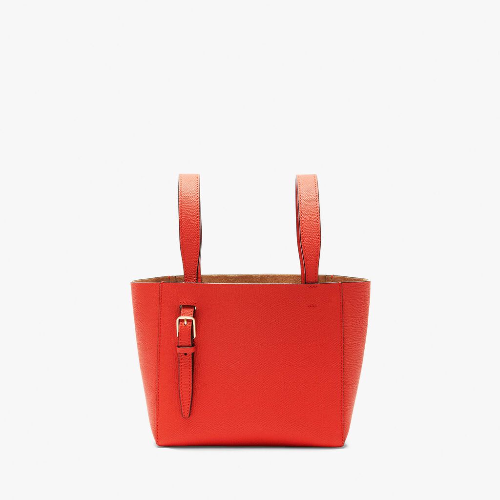 Valextra Borsa a secchiello in Pelle Rossa Papavero | Valextra Soft Convenienza