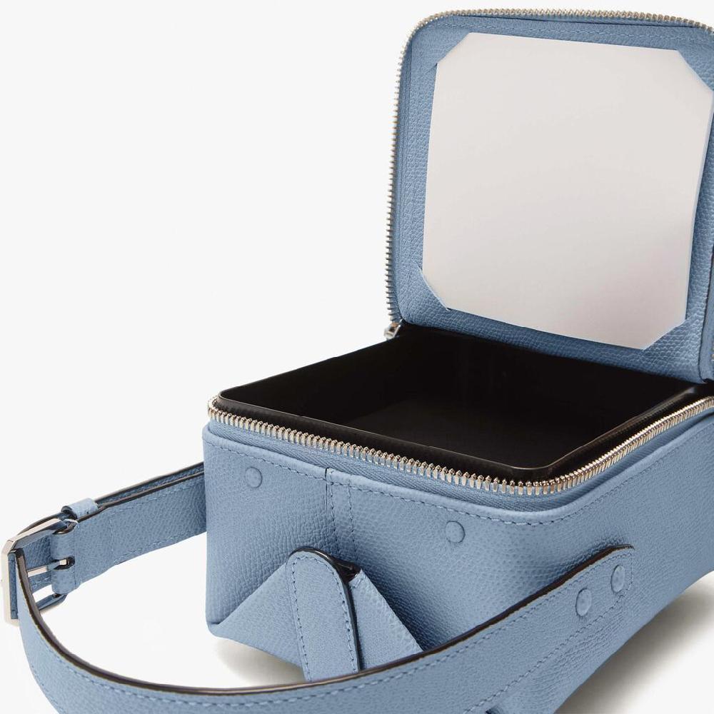 Valextra Borsetta in Pelle Azzurra con tracolla | Valextra Tric Trac Novità