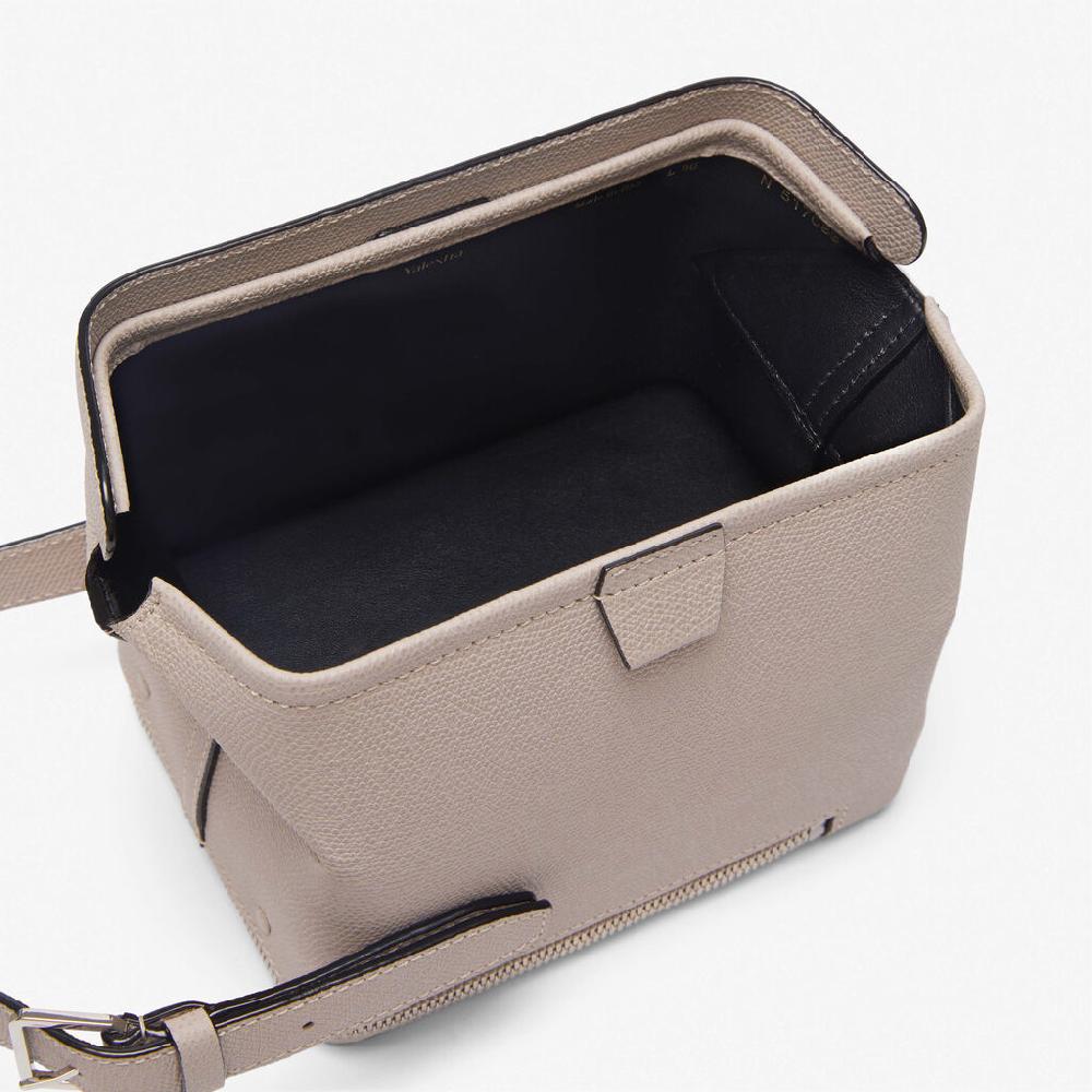 Valextra Borsa a tracolla Mini in Pelle Rosa Nude | Valextra Tric Trac Presa