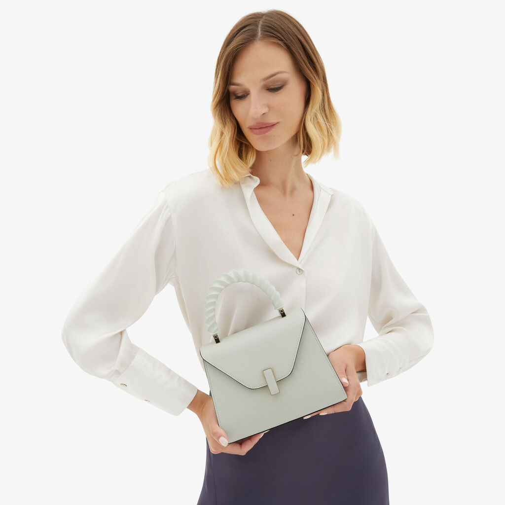 Valextra Borsetta a mano da Donna Mini in Pelle Bianca | Valextra Iside Sconto