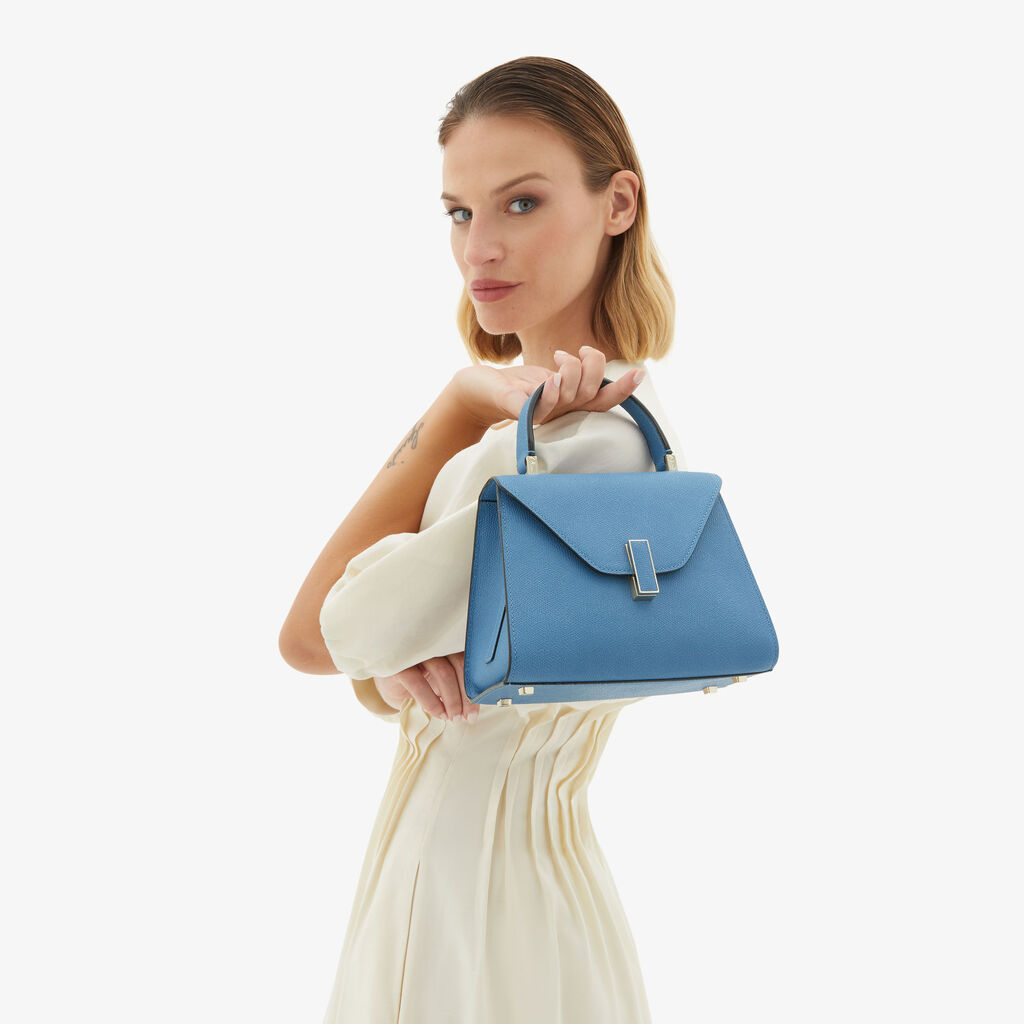 Valextra Borsa a mano da Donna Mini in Pelle Azzurra | Valextra Iside Economico