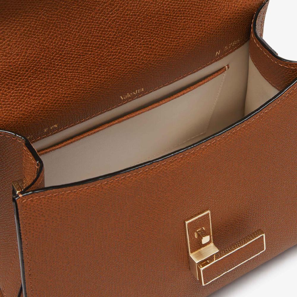 Valextra Borsa a mano da Donna in Pelle rigida Marrone | Valextra Iside Online