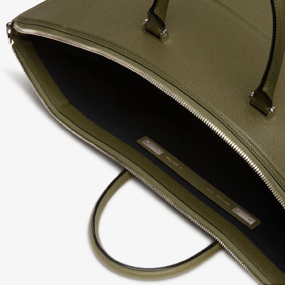Valextra Borsa da viaggio spaziosa Verde Militare | Valextra Poliedrica In Vendita