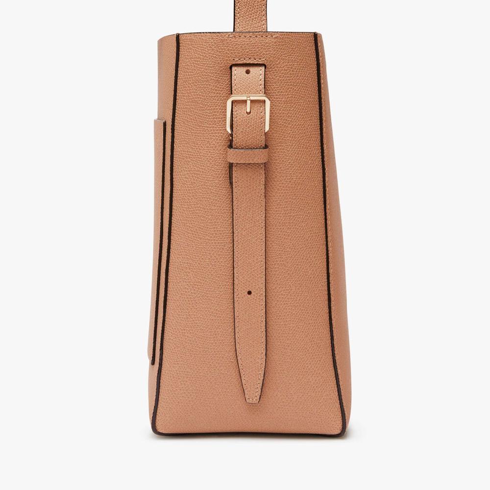 Valextra Borsa a secchiello Donna Mini in Pelle Marrone | Valextra Soft Offerte