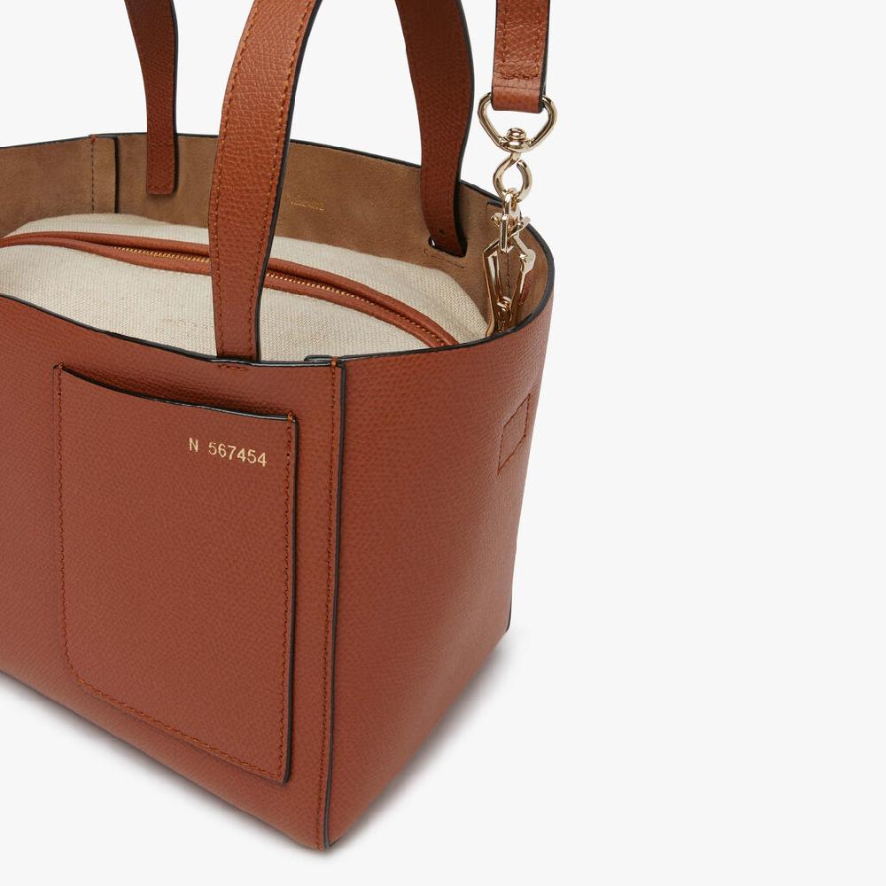 Valextra Borsetta a secchiello da Donna Marrone di Lusso | Valextra Soft Vendita Calda