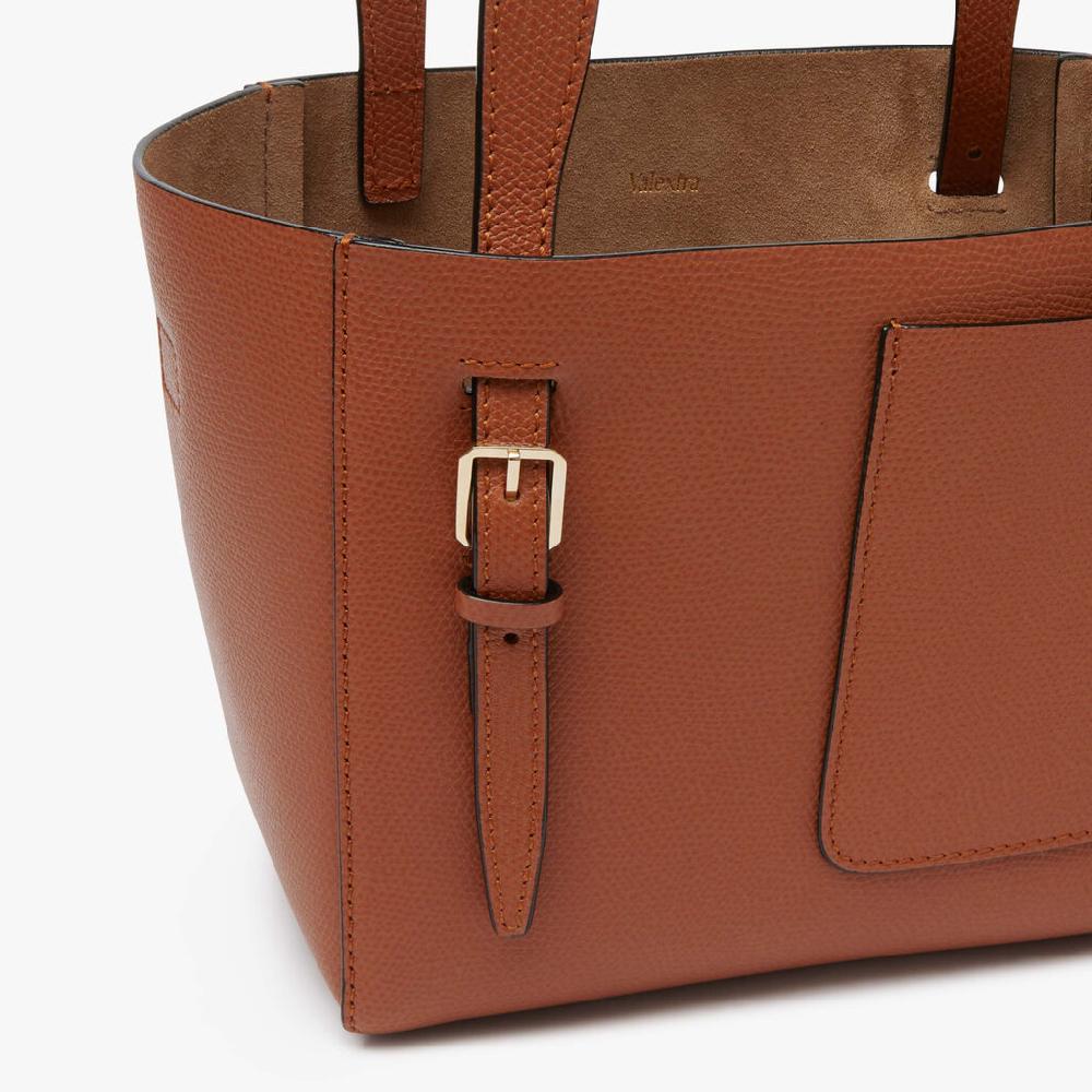 Valextra Borsetta a secchiello da Donna Marrone di Lusso | Valextra Soft Vendita Calda