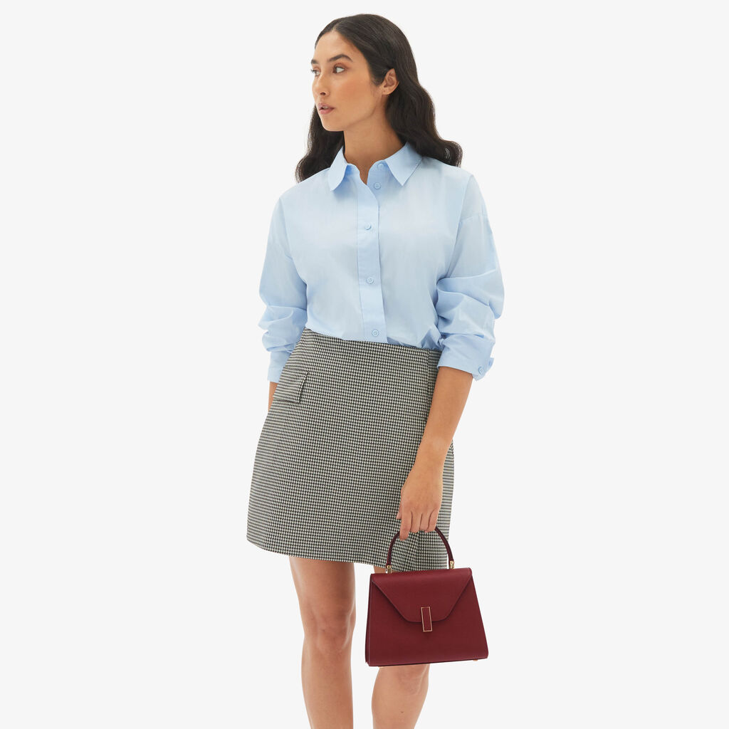 Valextra Borsa a mano Mini in Pelle Bordeaux | Valextra Iside I Più Venduti