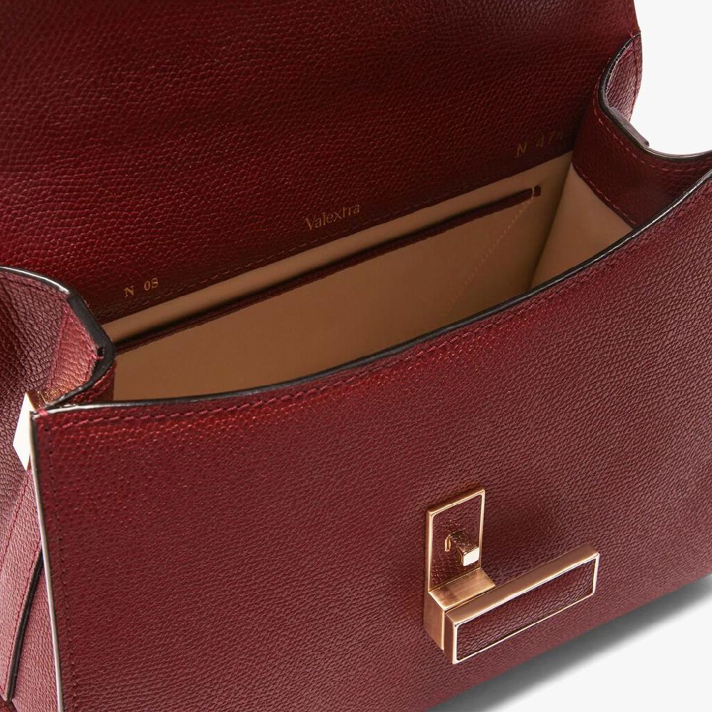 Valextra Borsa a mano Mini in Pelle Bordeaux | Valextra Iside I Più Venduti