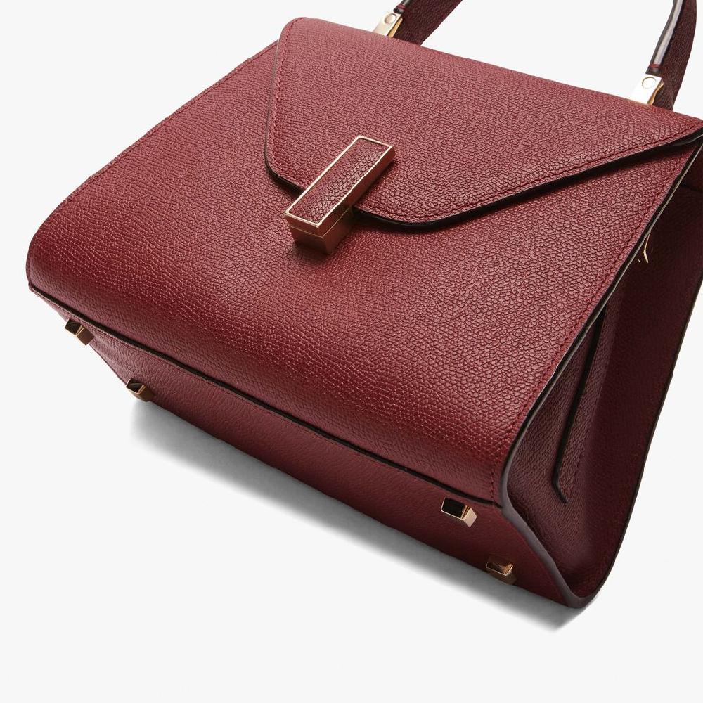 Valextra Borsa a mano Mini in Pelle Bordeaux | Valextra Iside I Più Venduti