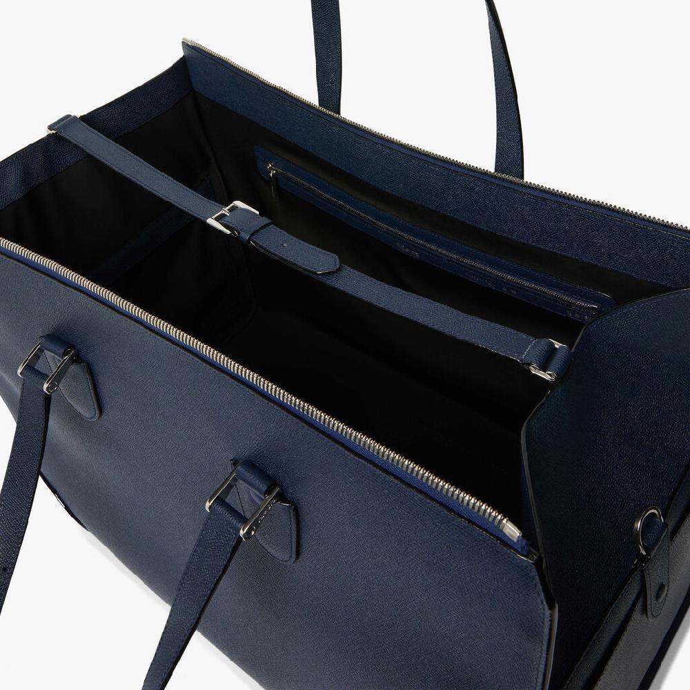 Valextra Borsone viaggio Grande in Pelle Blu | Valextra Boston Nuova