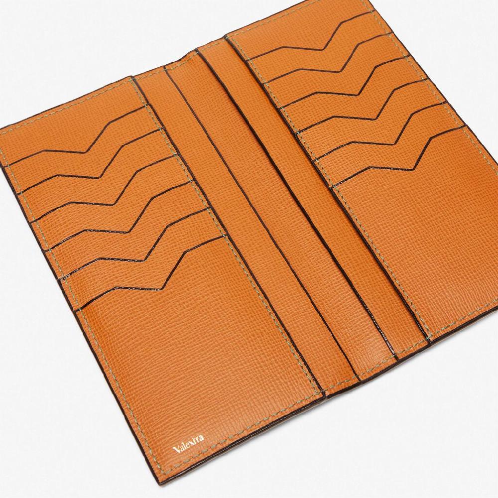 Valextra Portafoglio Bifold con tasche in Pelle Marrone | Valextra Promozione