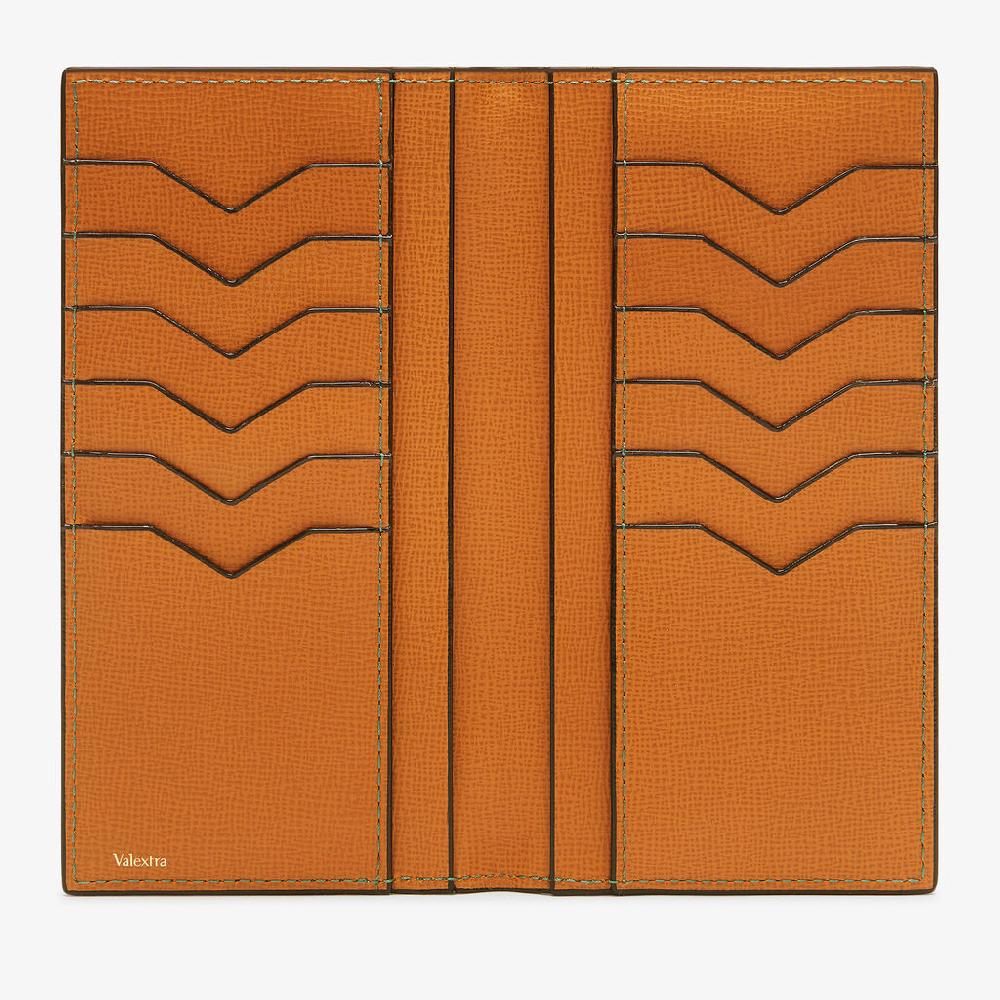 Valextra Portafoglio Bifold con tasche in Pelle Marrone | Valextra Promozione