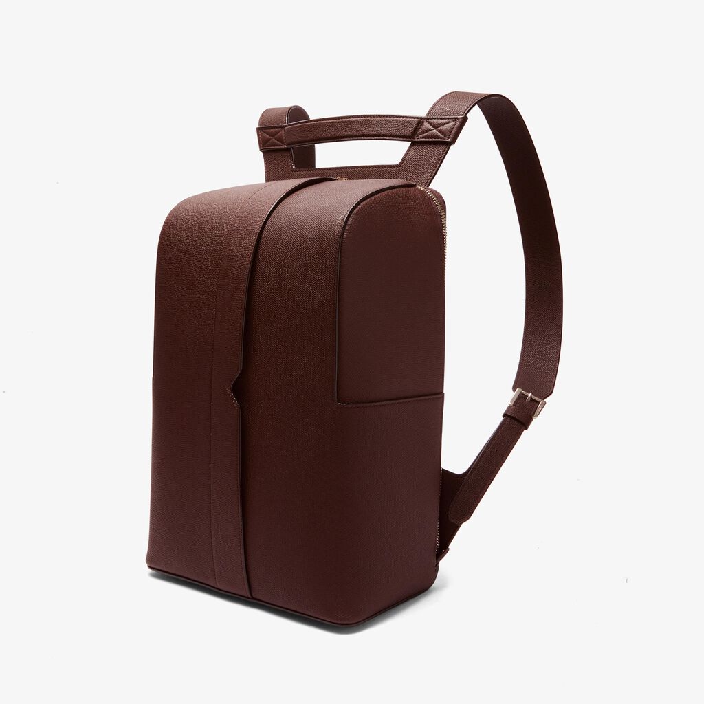 Valextra Zaino comodo ed ergonomico in Pelle Marrone | Valextra V-Line Negozi Online