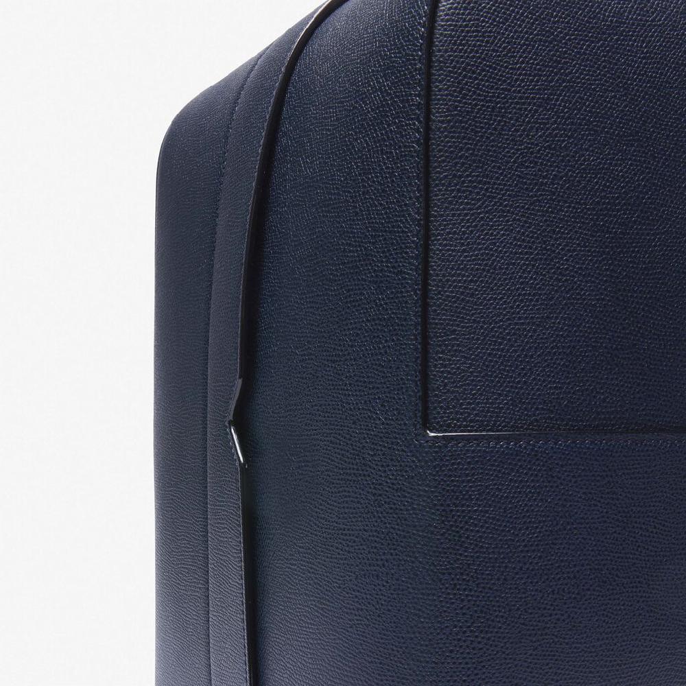 Valextra Zaino porta PC e tablet in Pelle Blu | Valextra V-Line Acquista Ora