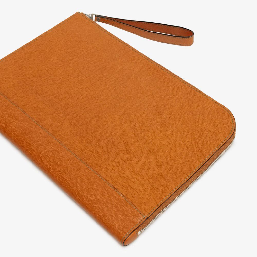 Valextra Portfolio porta pc da Uomo in Pelle Marrone | Valextra My Logo Promozione Limitata