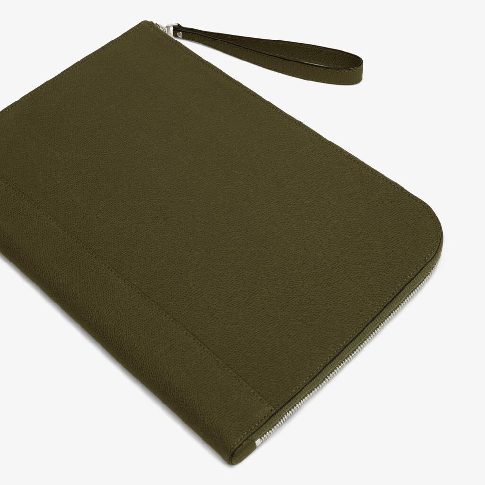 Valextra Portfolio da Uomo in Pelle Verde Militare | Valextra My Logo Fino Al -60%